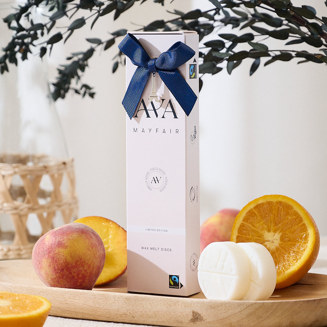 Celebrate Paris 2024 with Ava Mayfair Sun-kissed Peach & Sweet Orange
