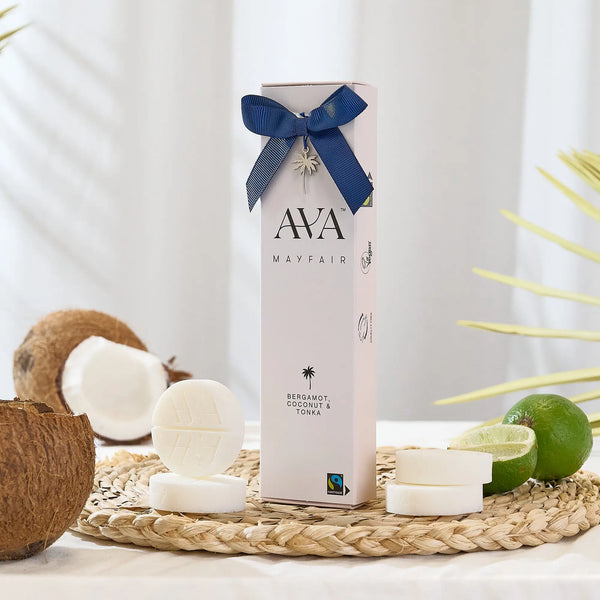 Bergamot, Coconut & Tonka Wax Melt Disc Box | Ava Mayfair