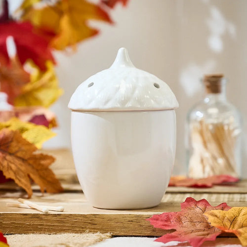 White Acorn Wax Melt Burner by Ava Mayfair