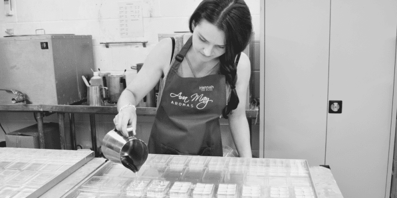 Hannah Pouring Wax Melts
